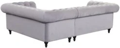 Habitat Chesterfield Velvet Left Hand Corner Sofa-Light Grey -Home Products Store 3106633 R Z005A