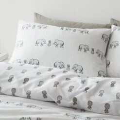 Pineapple Elephant Tembo Natural Bedding Set - King 9 Pineapple Elephant Tembo Natural Bedding Set - King -Home Products Store 3117983 R Z003A