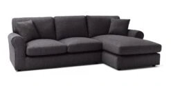 Habitat Lisbon Fabric Right Hand Corner Chaise Sofa-Charcoal