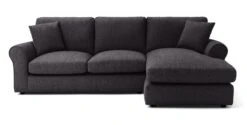 Habitat Lisbon Fabric Right Hand Corner Chaise Sofa-Charcoal -Home Products Store 3154173 R Z002A