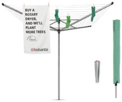Brabantia 60m Lift-O-Matic Washing Line With Ground Spike -Home Products Store 3328923 R Z005A