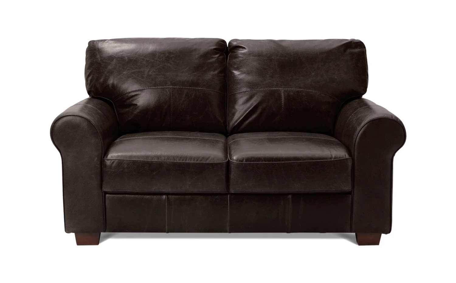Habitat Salisbury Leather 2 Seater Sofa - Chocolate