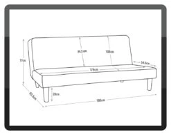 Habitat Patsy 2 Seater Clic Clac Sofa Bed - Charcoal 14 Habitat Patsy 2 Seater Clic Clac Sofa Bed - Charcoal -Home Products Store 3578704 R Z020A