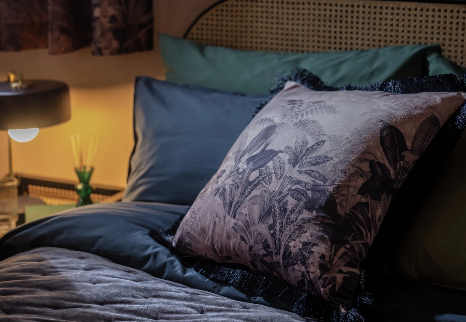 Habitat Tropical Fringed Cushion - Multi - 50x50cm 2 Habitat Tropical Fringed Cushion - Multi - 50x50cm - Image 2