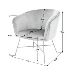 Habitat Jax Velvet Accent Chair - Black -Home Products Store 4335135 R E001