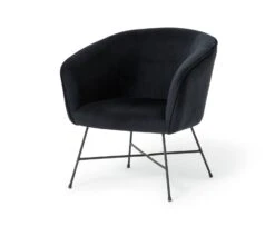 Habitat Jax Velvet Accent Chair - Black -Home Products Store 4335135 R Z002A