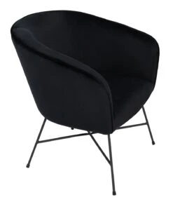 Habitat Jax Velvet Accent Chair - Black -Home Products Store 4335135 R Z004A