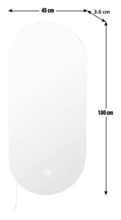 Habitat Large Vertical Backlight LED Mirror - White 9 Habitat Large Vertical Backlight LED Mirror - White -Home Products Store 4564401 R E001