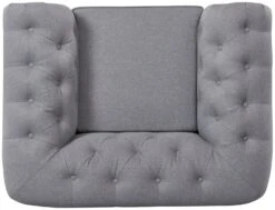 Habitat Chesterfield Fabric Armchair - Light Grey -Home Products Store 4630531 R Z005A