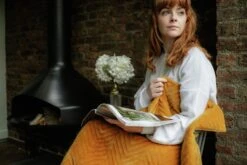 Dreamland Deluxe Velvet Mustard Heated Throw - Large -Home Products Store 4844994 R Z012A