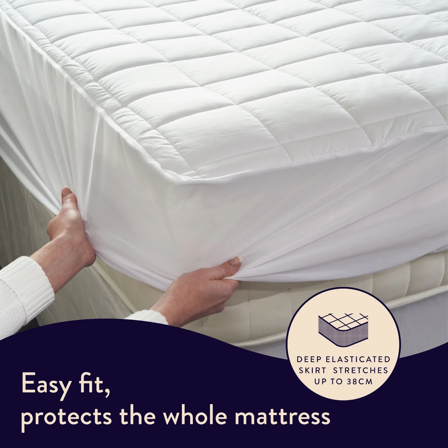 Dreamland Organic Cotton Warming Mattress Protector-Double 5 Dreamland Organic Cotton Warming Mattress Protector-Double - Image 5