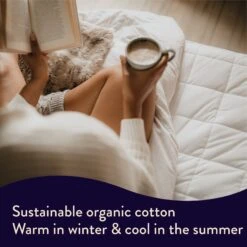 Dreamland Organic Cotton Warming Mattress Protector-Double 17 Dreamland Organic Cotton Warming Mattress Protector-Double -Home Products Store 4886299 R Z006A