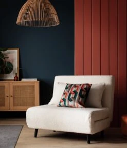 Habitat Roma Single Boucle Chairbed - Cream -Home Products Store 5644760 R Z004A