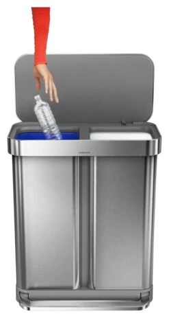 Simplehuman 58 Litre Recycler Bin - Stainless Steel -Home Products Store 5713024 R Z006A