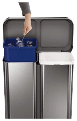 Simplehuman 58 Litre Recycler Bin - Stainless Steel -Home Products Store 5713024 R Z010A