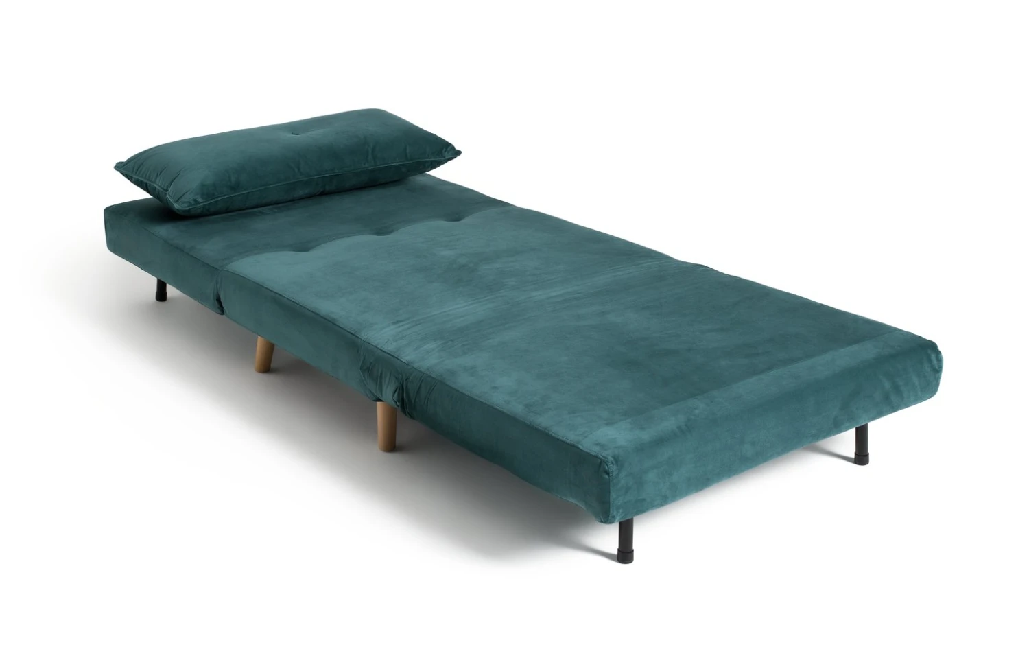 Habitat Roma Single Velvet Chairbed - Teal 3 Habitat Roma Single Velvet Chairbed - Teal - Image 3