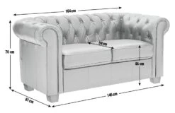 Habitat Chesterfield Leather 2 Seater Sofa - Black 12 Habitat Chesterfield Leather 2 Seater Sofa - Black -Home Products Store 6318349 R E001