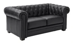 Habitat Chesterfield Leather 2 Seater Sofa - Black 15 Habitat Chesterfield Leather 2 Seater Sofa - Black -Home Products Store 6318349 R Z004A