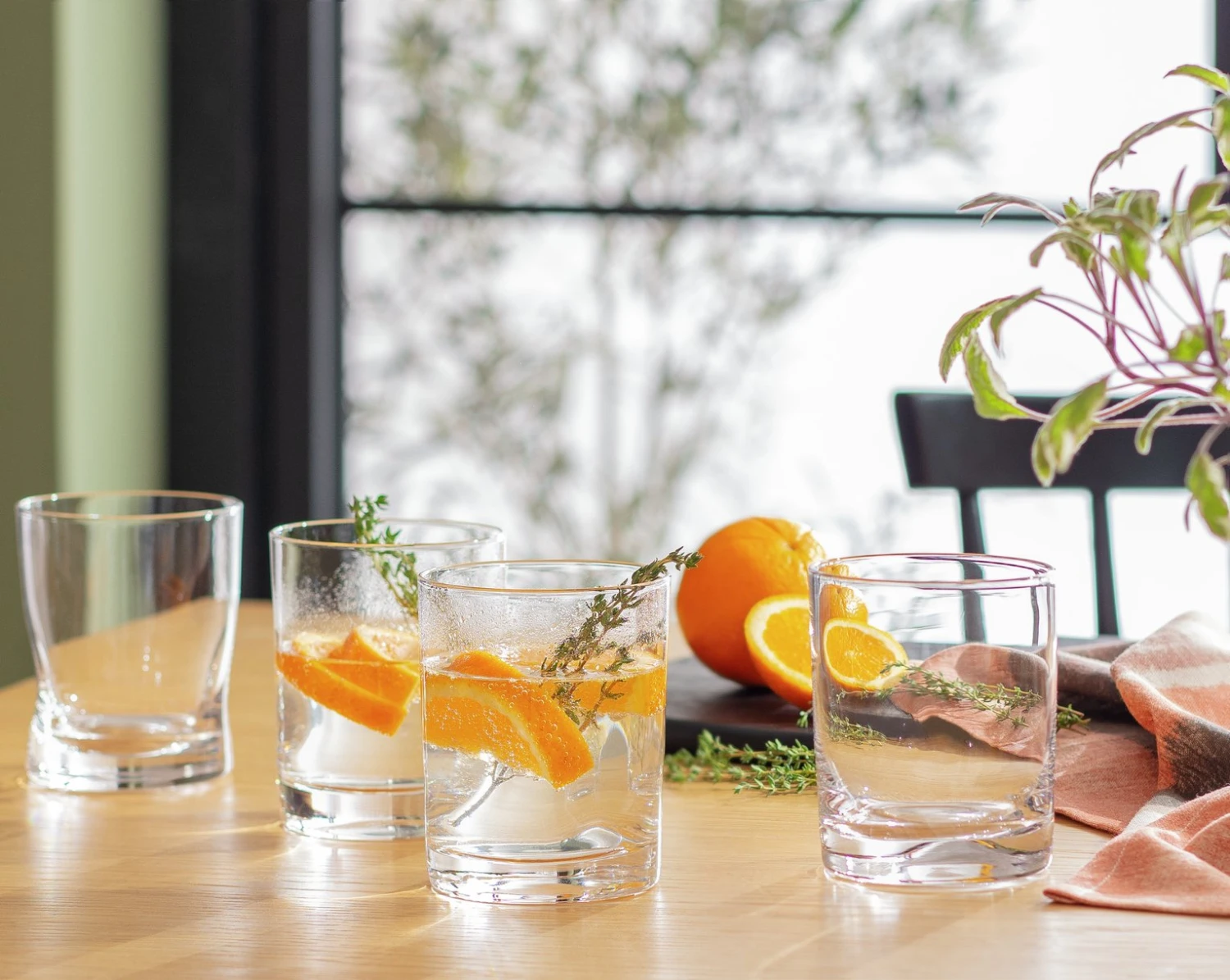 Habitat Clear Pinched Set Of 4 Tumbler Glasses 2 Habitat Clear Pinched Set Of 4 Tumbler Glasses - Image 2