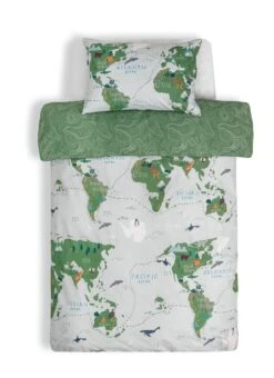 Habitat Kids Cotton World Map Print Bedding Set - Toddler -Home Products Store 6823786 R Z002A