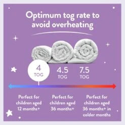 Slumberdown Anti Allergy 4 Tog Kids Duvet - Toddler -Home Products Store 6996448 R Z005A