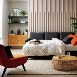 Habitat Reagan Right Corner Chaise Sofa Bed - Charcoal -Home Products Store 7005307 R Z003C