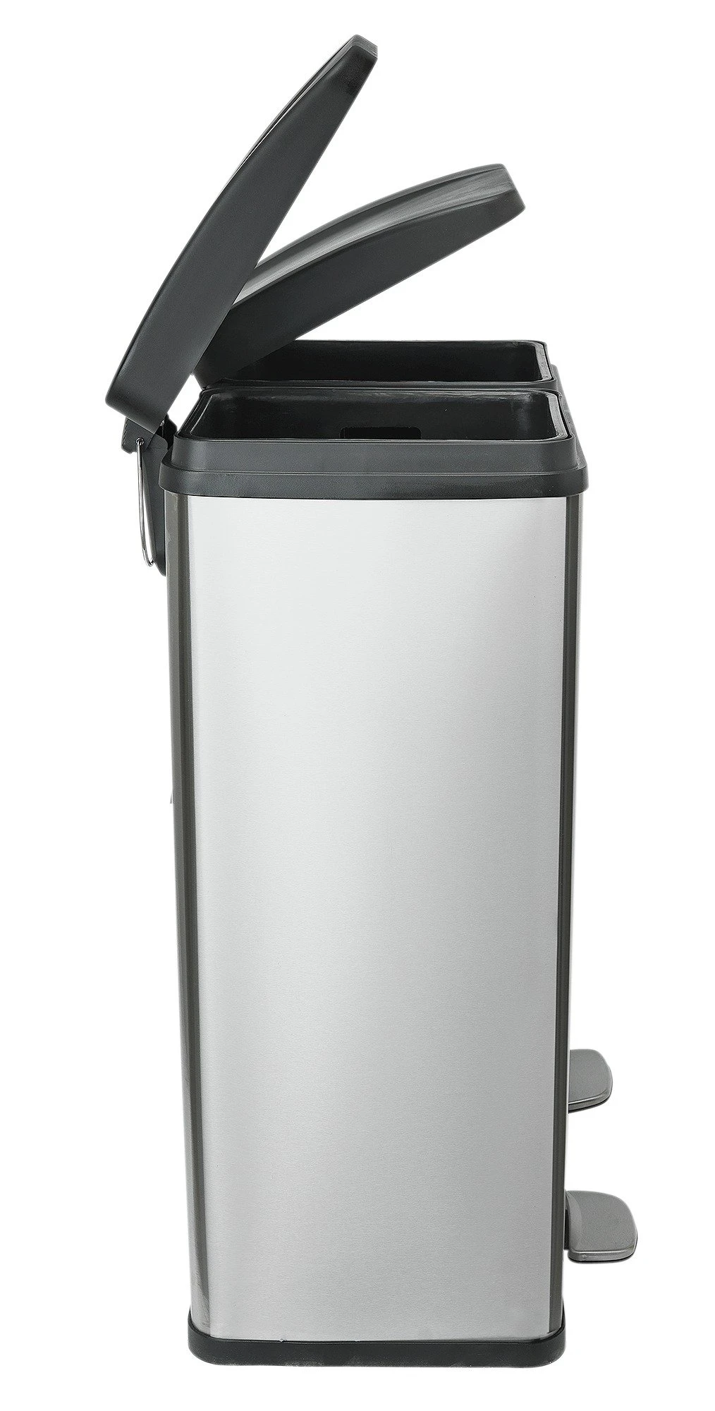 Habitat 55 Litre 2 Compartment Recycling Bin - Steel 2 Habitat 55 Litre 2 Compartment Recycling Bin - Steel - Image 2