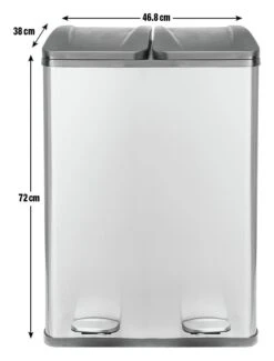Habitat 55 Litre 2 Compartment Recycling Bin - Steel 11 Habitat 55 Litre 2 Compartment Recycling Bin - Steel -Home Products Store 7007068 R Z020A