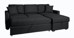 Habitat Reagan Corner Chaise Faux Leather Sofa Bed - Black 13 Habitat Reagan Corner Chaise Faux Leather Sofa Bed - Black -Home Products Store 7067668 R Z007A