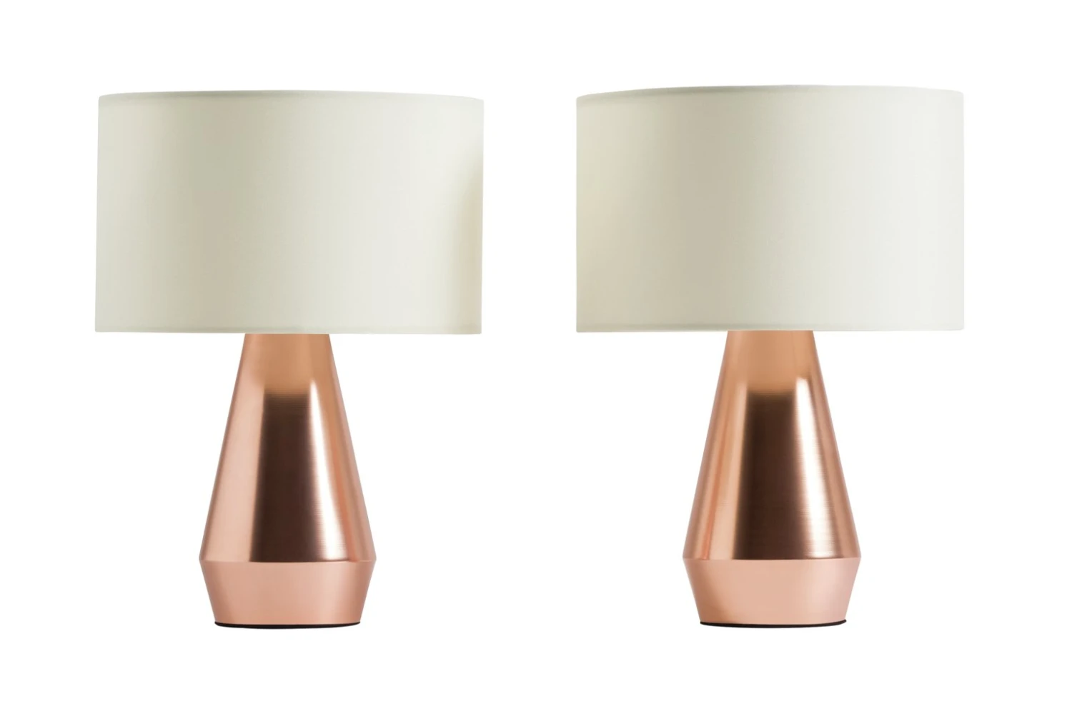 Habitat Maya Pair Of Touch Table Lamps - Copper & Cream 4 Habitat Maya Pair Of Touch Table Lamps - Copper & Cream - Image 4