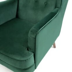 Habitat Callie Velvet Wingback Chair - Forest Green -Home Products Store 7878486 R Z006A
