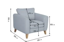 Habitat Cooper Fabric Armchair - Light Grey -Home Products Store 7956377 R Z020A