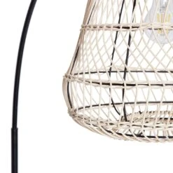 Habitat Rattan Arc Floor Lamp - Cream And Black -Home Products Store 8024789 R Z002A