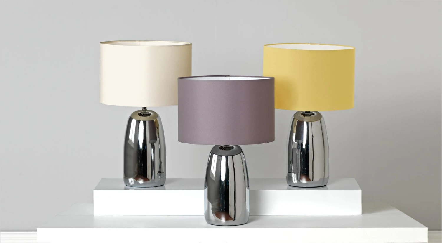 Habitat Largo Touch Table Lamp - Grey & Chrome 4 Habitat Largo Touch Table Lamp - Grey & Chrome - Image 4