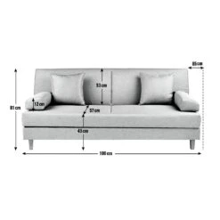Habitat Chase Fabric Clic Clac Sofa Bed - Charcoal -Home Products Store 8064268 R Z020A