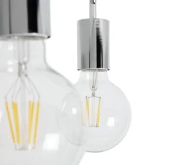 Habitat Rayner Steel 3 Light LED Flush Ceiling Light -Chrome -Home Products Store 8113621 R Z002A