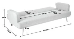 Habitat Andy 3 Seater Fabric Clic Clac Sofa Bed - Grey -Home Products Store 8171168 R Z002A