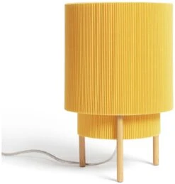 Habitat Mid Century Pleated Column Table Lamp - Yellow -Home Products Store 8180252 R Z001C