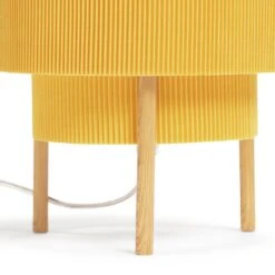 Habitat Mid Century Pleated Column Table Lamp - Yellow -Home Products Store 8180252 R Z003A