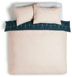 Habitat Geo Teal & Blush Reversible Bedding Set - Single -Home Products Store 8299947 R Z004A