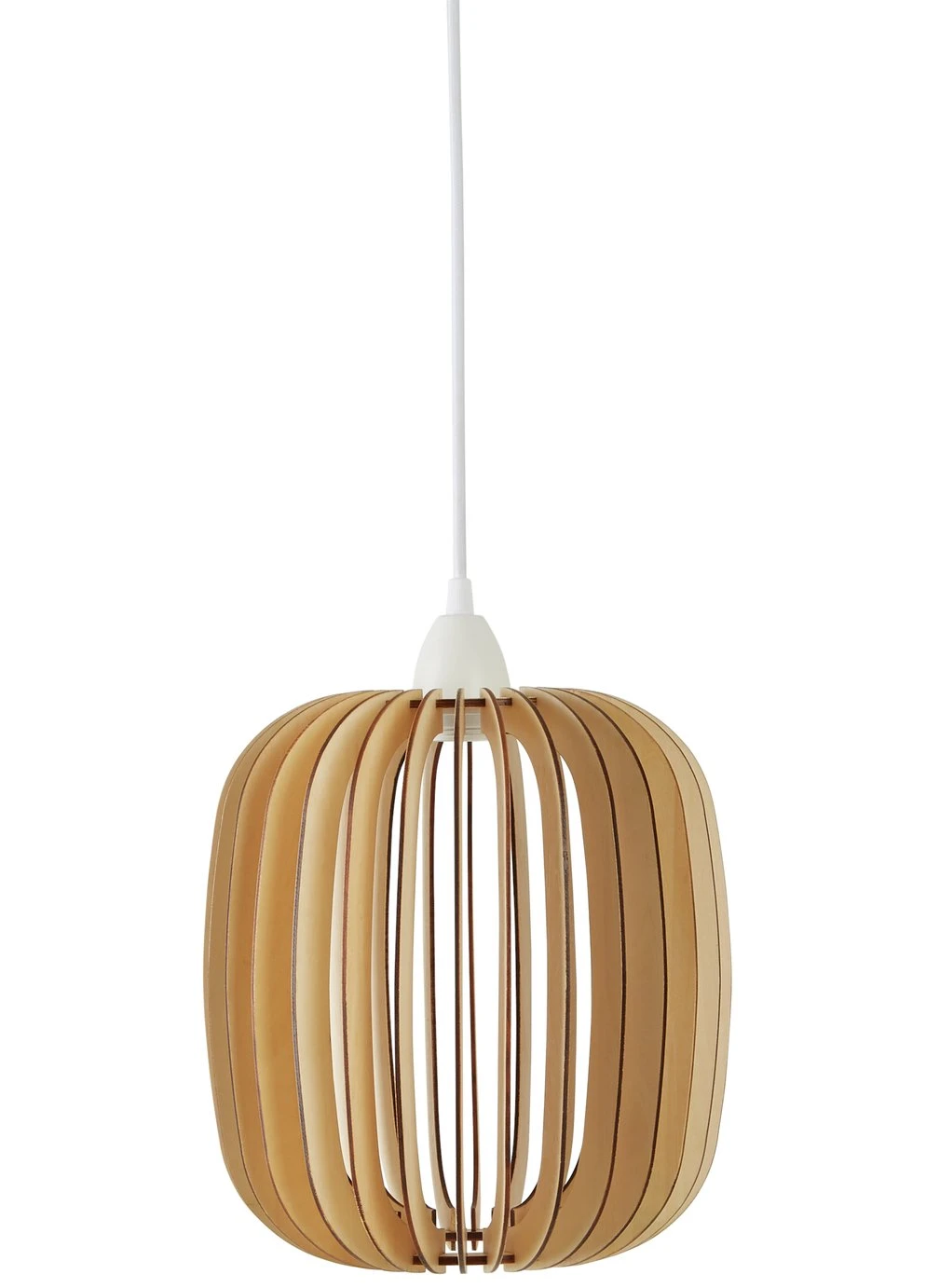 Habitat Achille Wooden Pendant Light - Natural 1 Habitat Achille Wooden Pendant Light - Natural