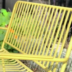 Habitat Indu 2 Seater Metal Bench - Yellow -Home Products Store 8906474 R Z003C