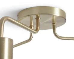 Habitat Rayner Steel 3 Light LED Flush Ceiling Light - Brass -Home Products Store 9048946 R Z003A