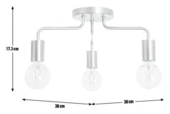 Habitat Rayner Steel 3 Light LED Flush Ceiling Light - Brass -Home Products Store 9048946 R Z017A