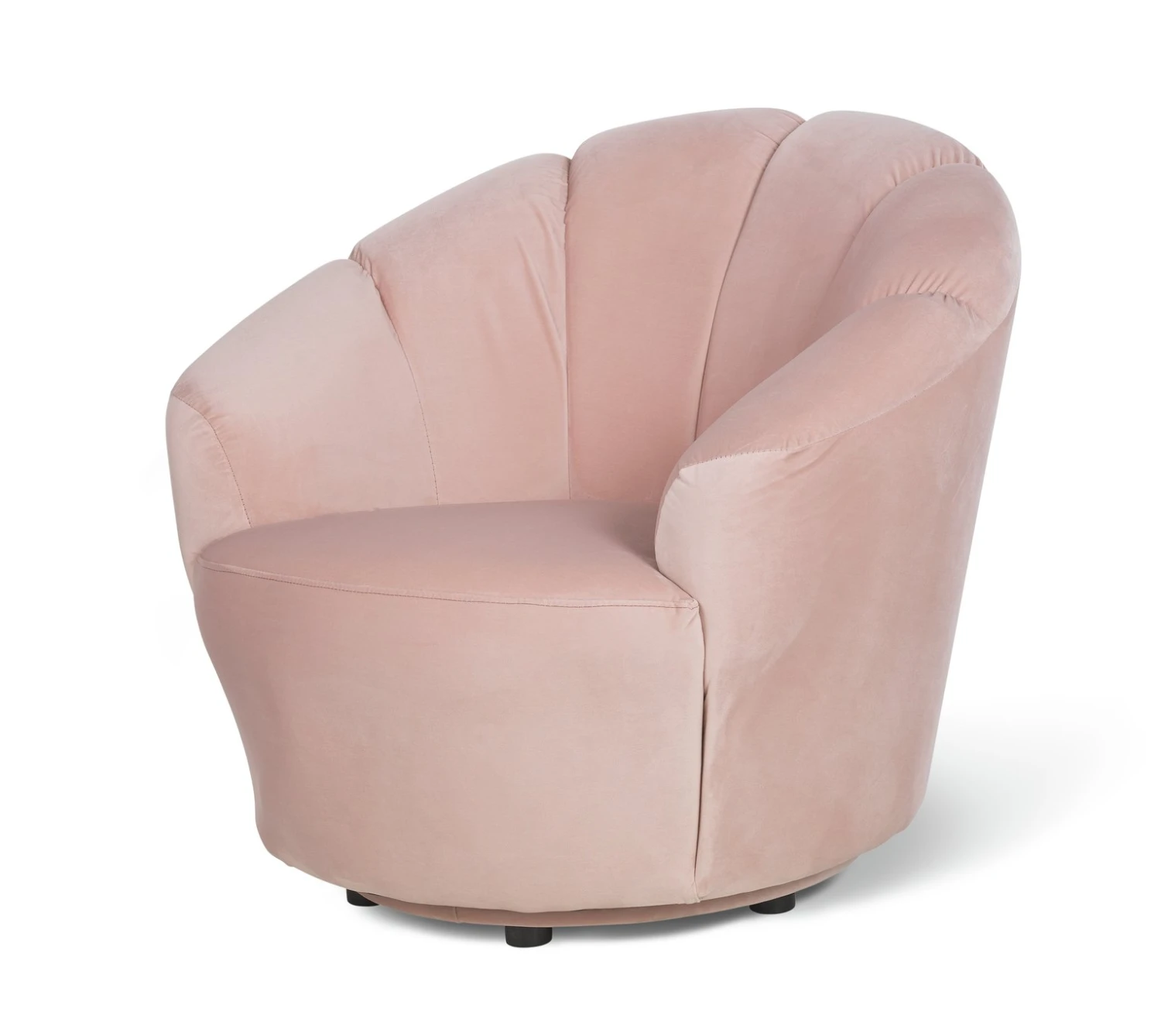Habitat Ezra Velvet Swivel Chair - Blush Pink 2 Habitat Ezra Velvet Swivel Chair - Blush Pink - Image 2