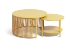 Habitat Ipanema Metal Garden Coffee Table - Yellow -Home Products Store 9197495 R Z002A