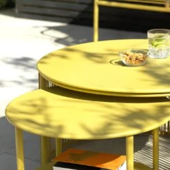 Habitat Ipanema Metal Garden Coffee Table - Yellow -Home Products Store 9197495 R Z002C