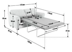 Habitat Lisbon Small Double Fabric Sofa Bed - Charcoal 17 Habitat Lisbon Small Double Fabric Sofa Bed - Charcoal -Home Products Store 9198786 R E001