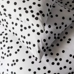 Habitat Cotton Dot Penny White & Black Bedding Set - Single -Home Products Store 9199747 R Z003A