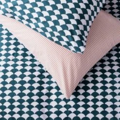 Habitat Cotton Scallop Teal Reversible Bedding Set-Superking -Home Products Store 9207938 R Z003A